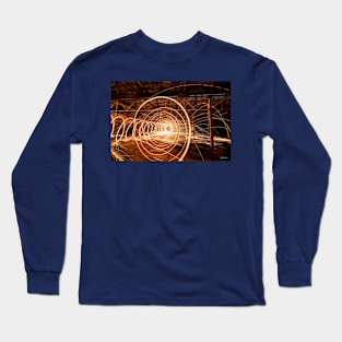 Steel Wool Spinning in an abandoned warehouse in Yarraville. Long Sleeve T-Shirt